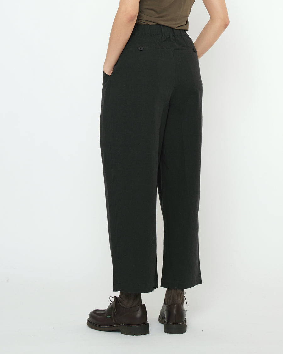 Signature Pleated Trouser - Canvas Edition - Black