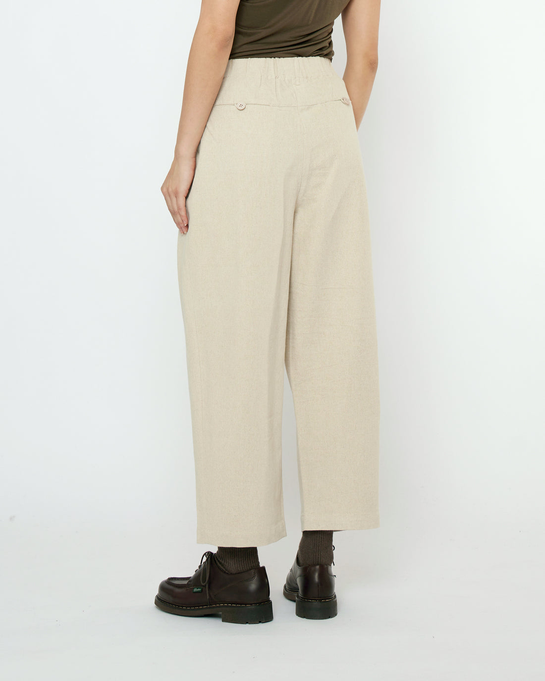 Signature Pleated Trouser - Canvas Edition - Oatmeal