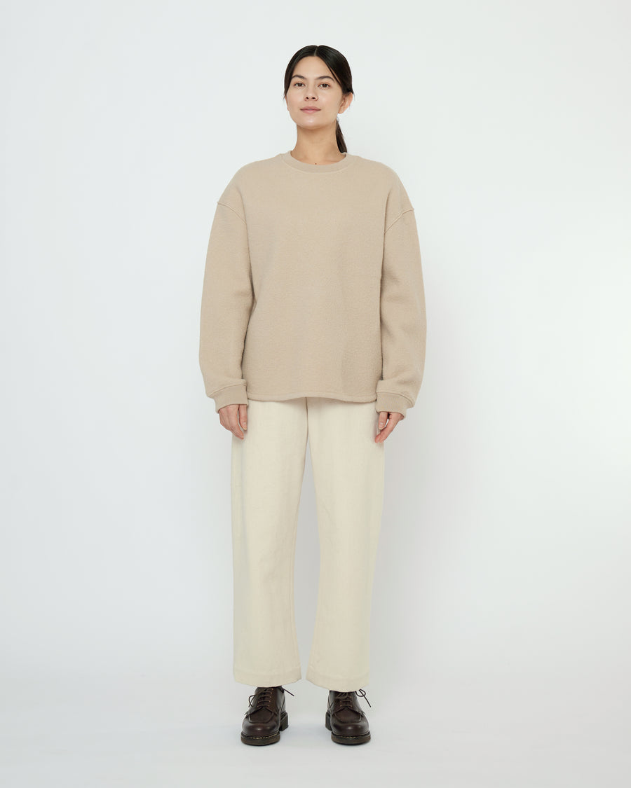 Boiled Wool Keepsake Jumper - FW25 - Sand Beige