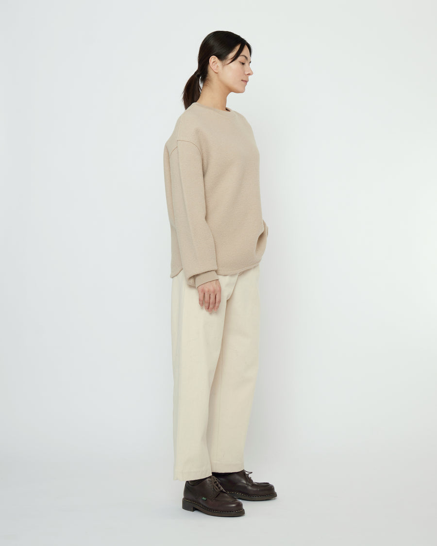 Boiled Wool Keepsake Jumper - FW25 - Sand Beige