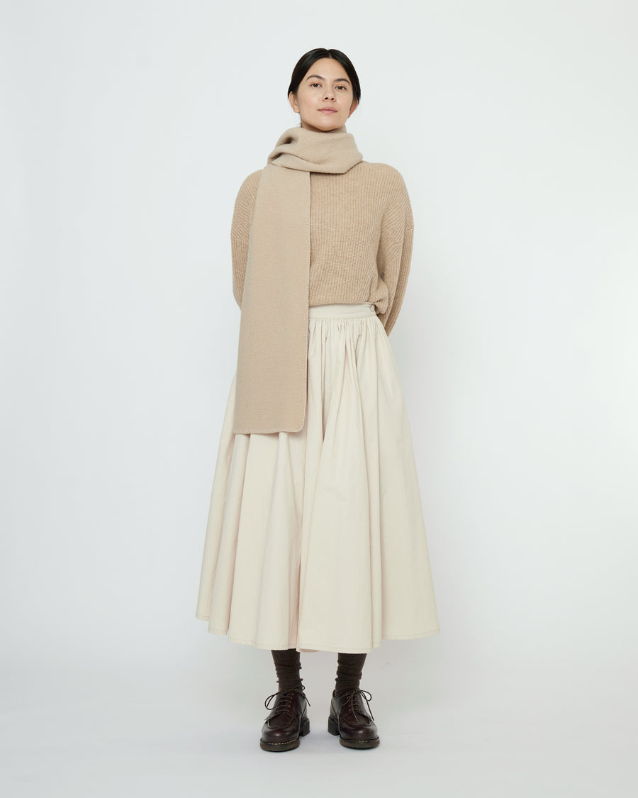 Long Scarf - Boiled Wool - FW25 - Sand Beige