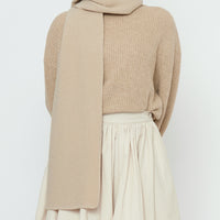 Long Scarf - Boiled Wool - FW25 - Sand Beige