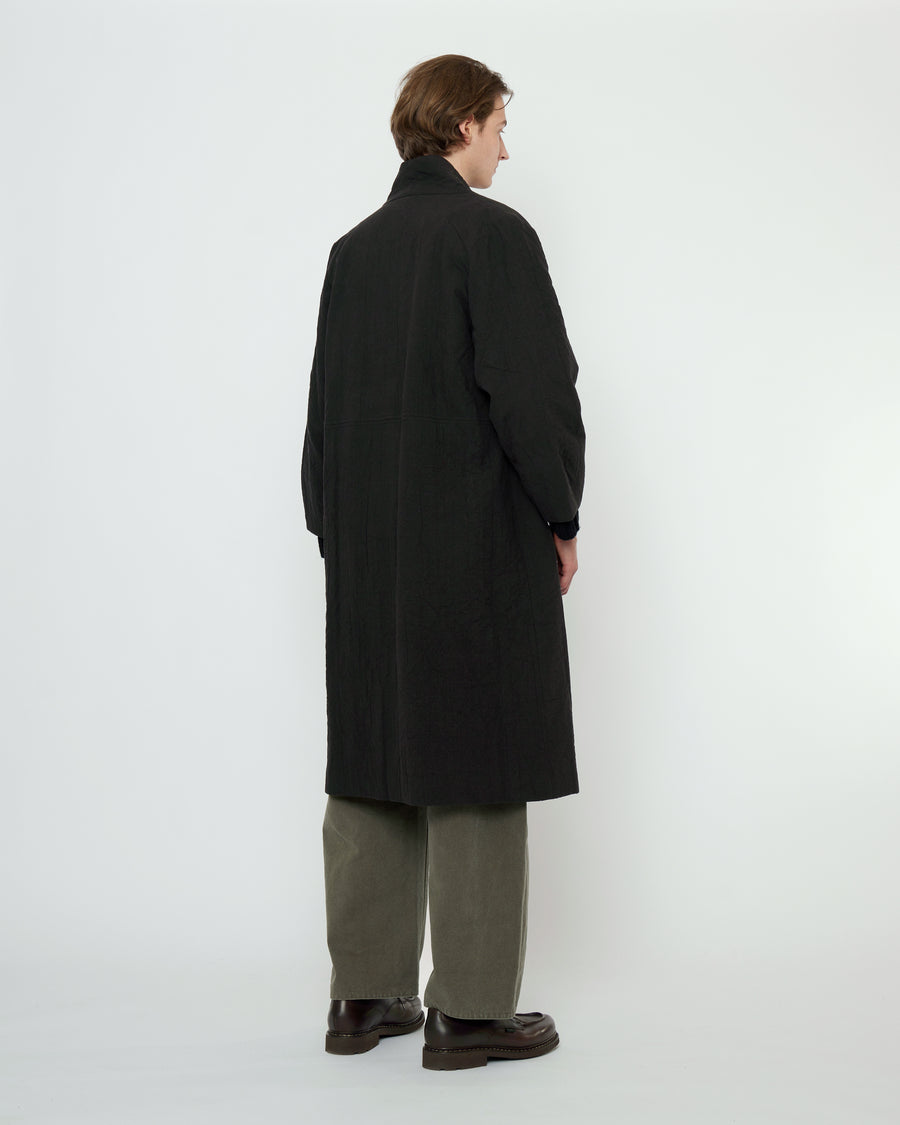 Signature Open Fall Coat - Textured Edition - Black