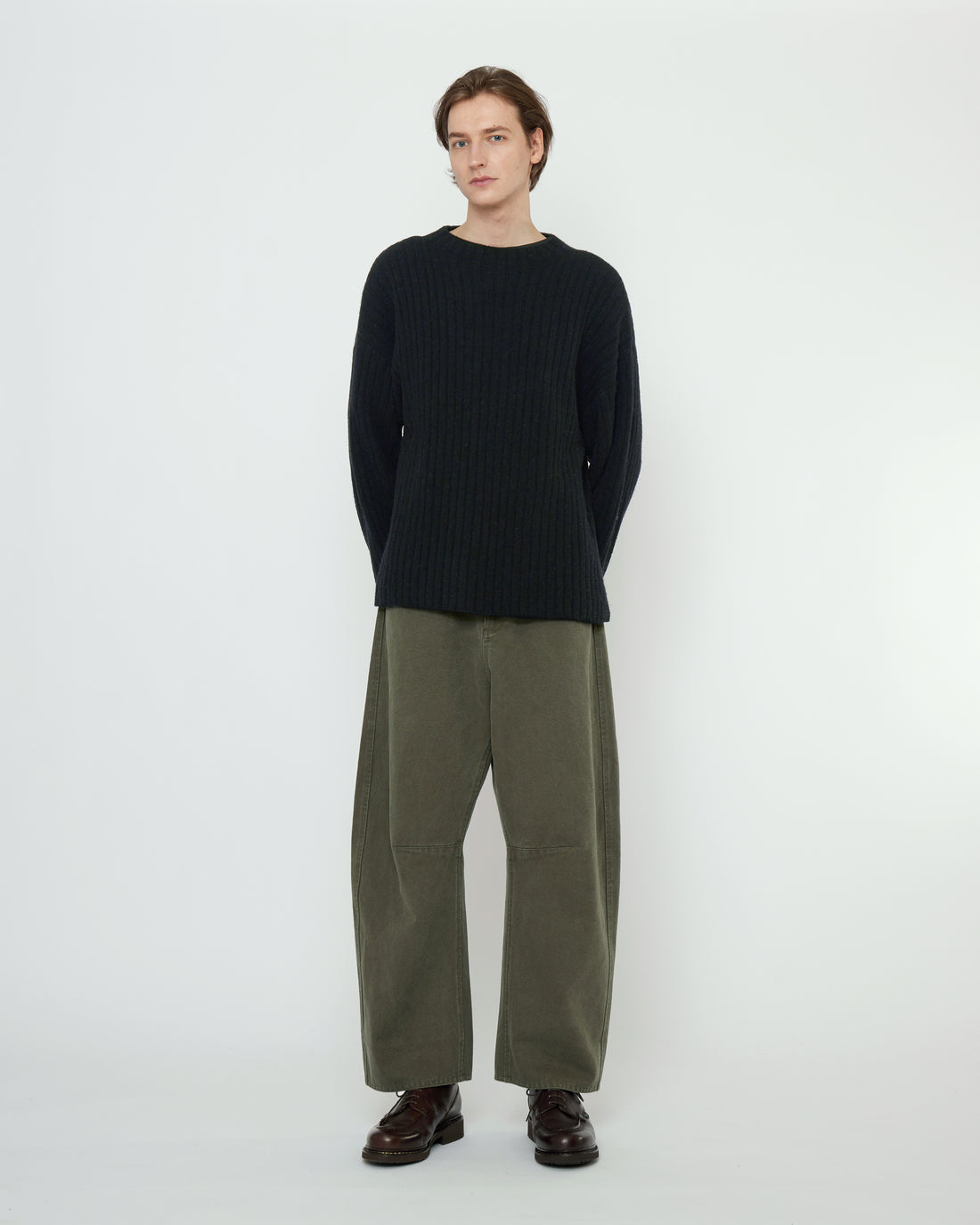 Oversized Ribbed Mockneck - FW25 - Black