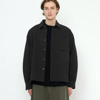Textured Flat Hem Shirt - FW25 - Black