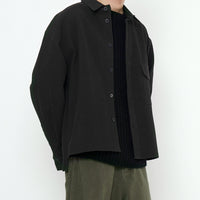 Textured Flat Hem Shirt - FW25 - Black