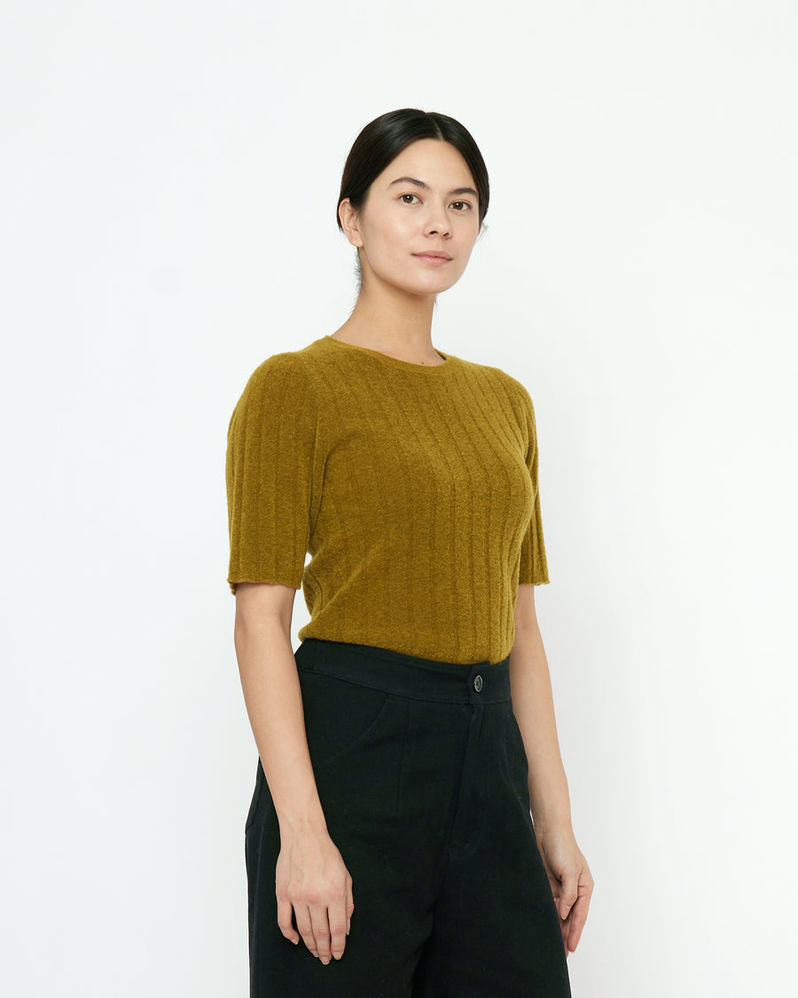 Ribbed Short Sleeves - FW25 - Topaz
