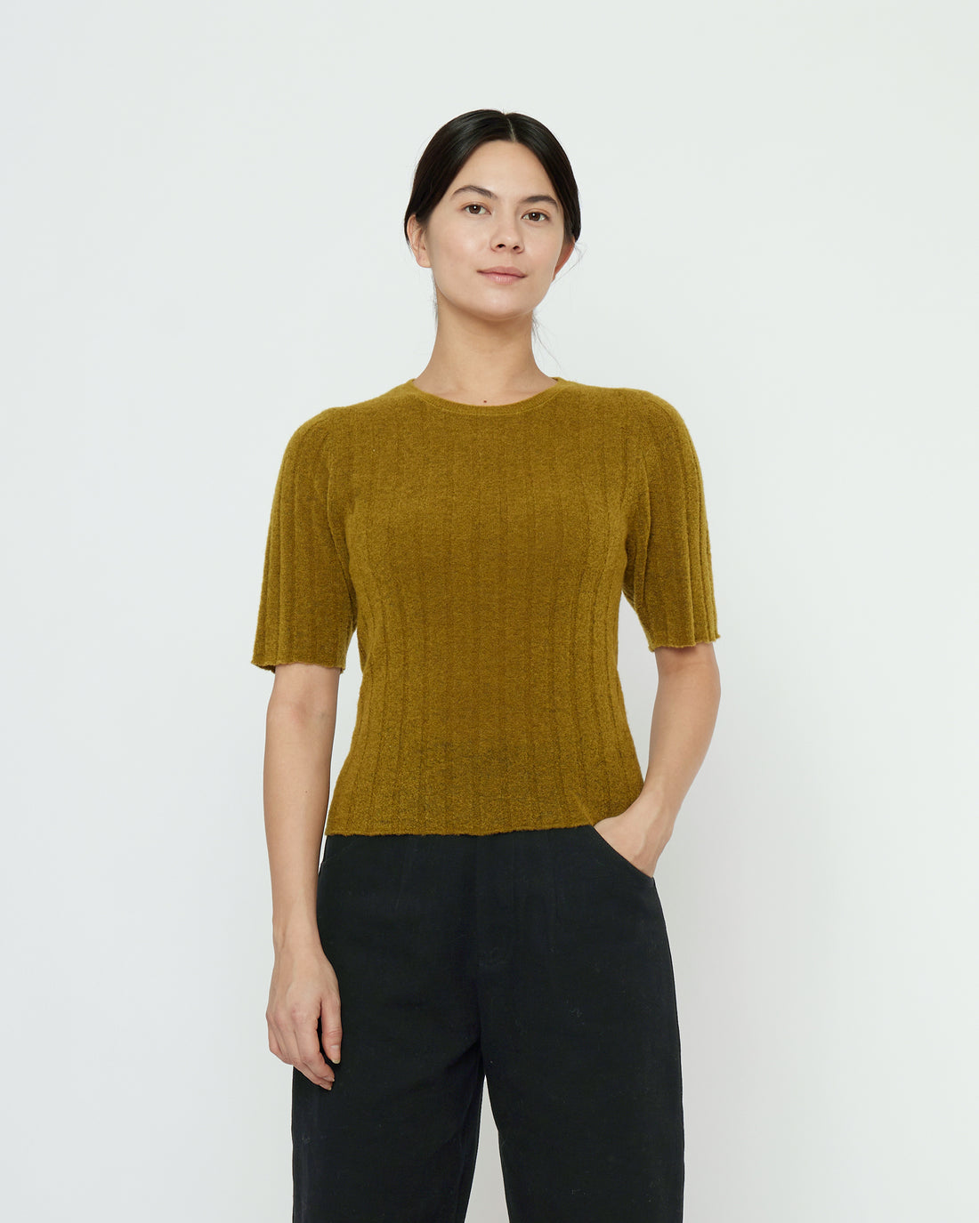 Ribbed Short Sleeves - FW25 - Topaz