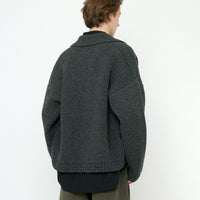 Chunky Collared Cardigan - FW25 - Gray