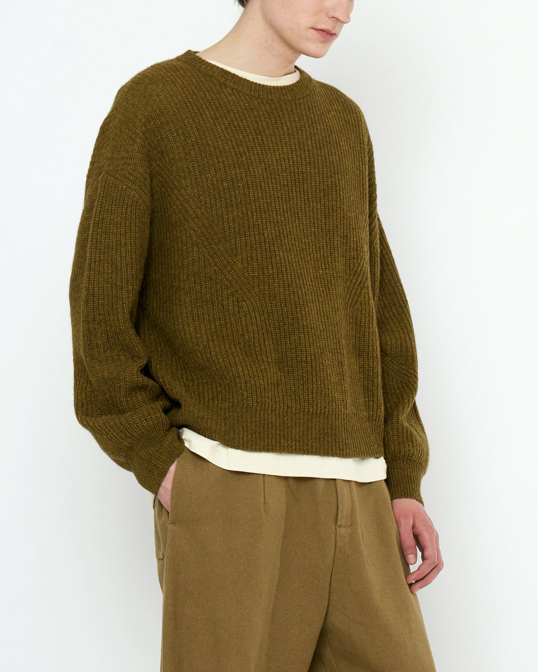 Signature Poet Sleeves Sweater - Yak Edition - Kelp