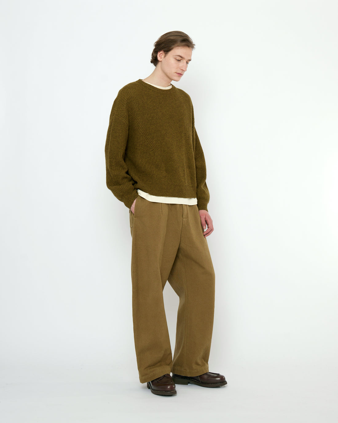 Signature Poet Sleeves Sweater - Yak Edition - Kelp