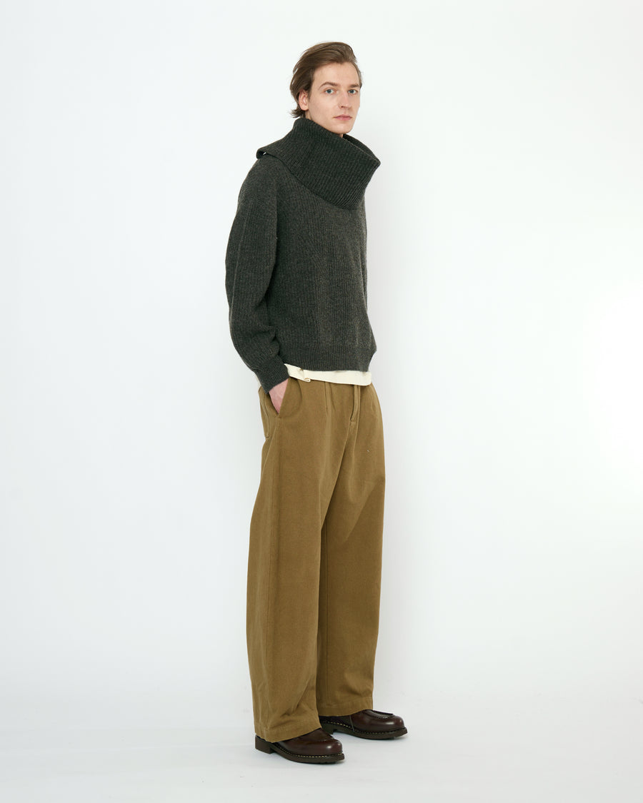 Signature Poet Sleeves Sweater - Yak Edition - Charcoal