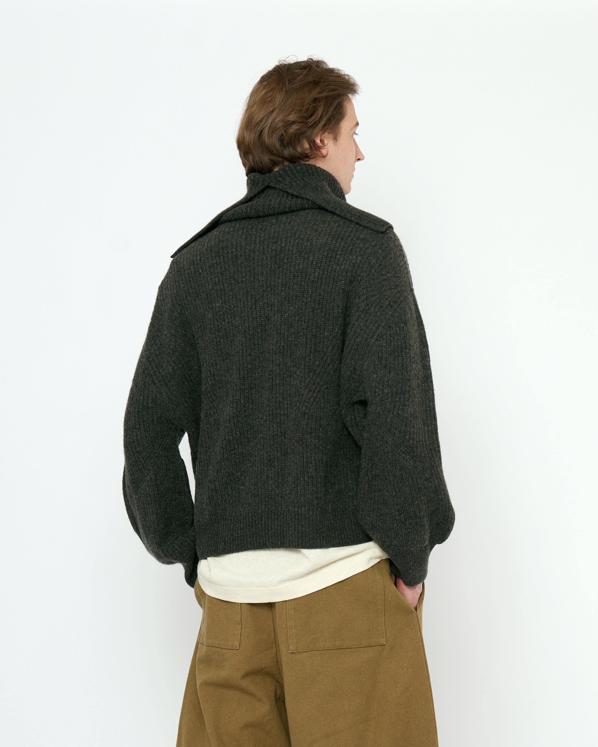 Signature Poet Sleeves Sweater - Yak Edition - Charcoal