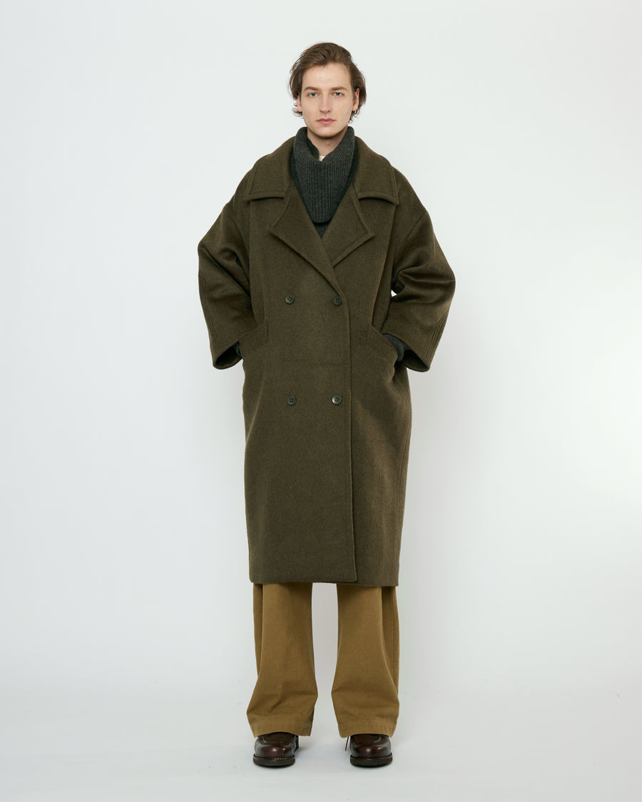 Oversized Wool Coat - FW25 - Deep Olive