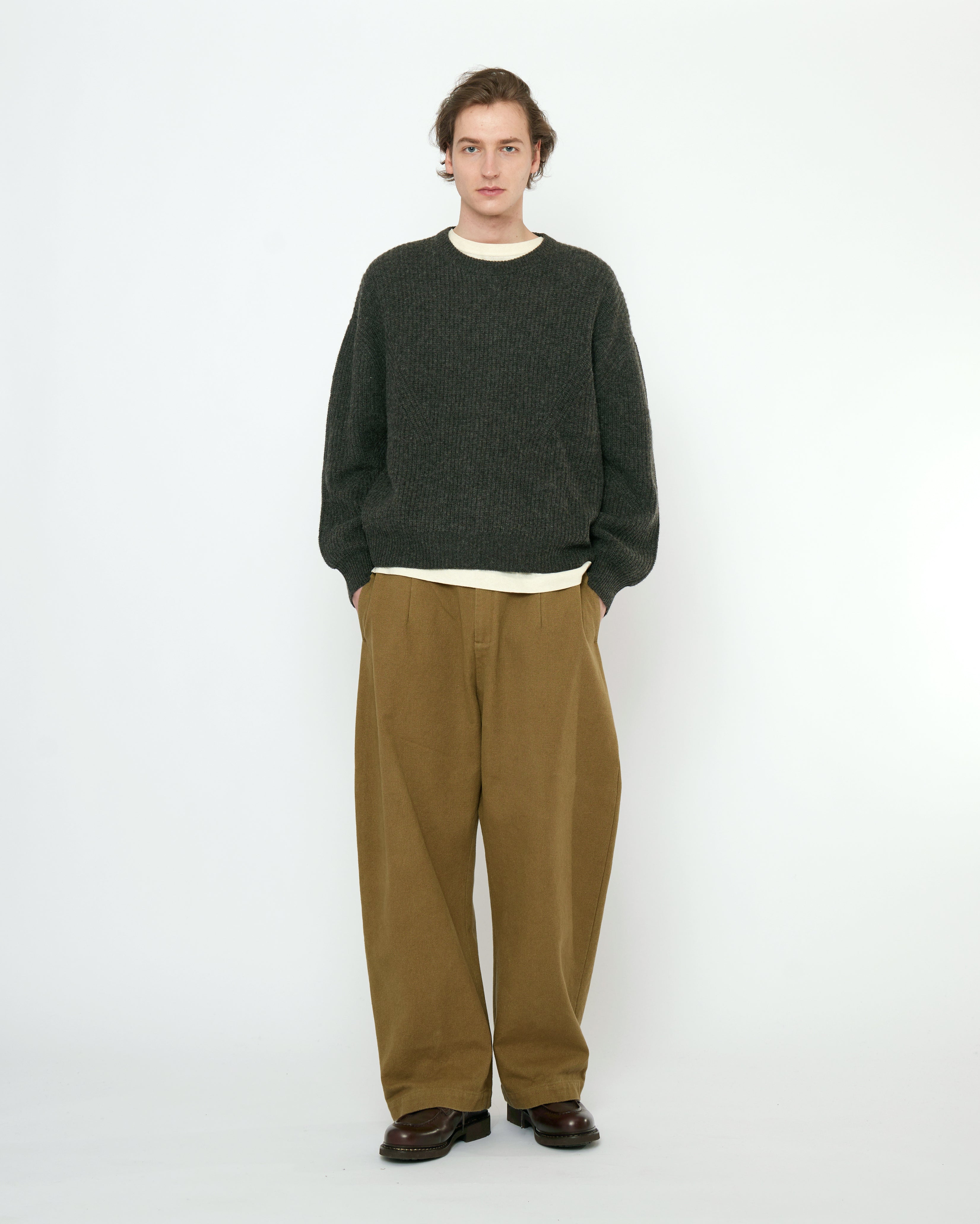 Signature Poet Sleeves Sweater - Yak Edition - Charcoal