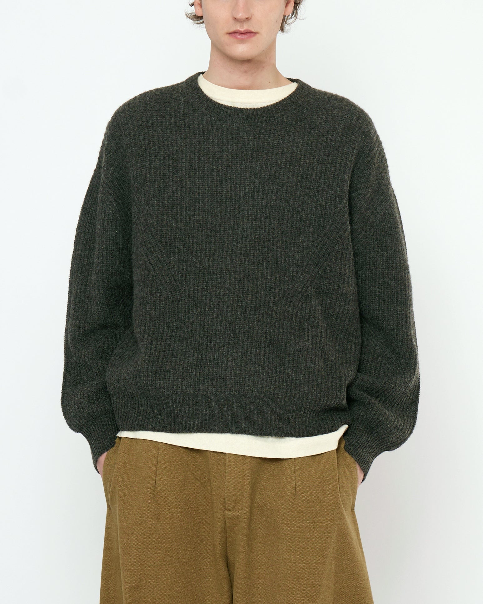 Signature Poet Sleeves Sweater - Yak Edition - Charcoal