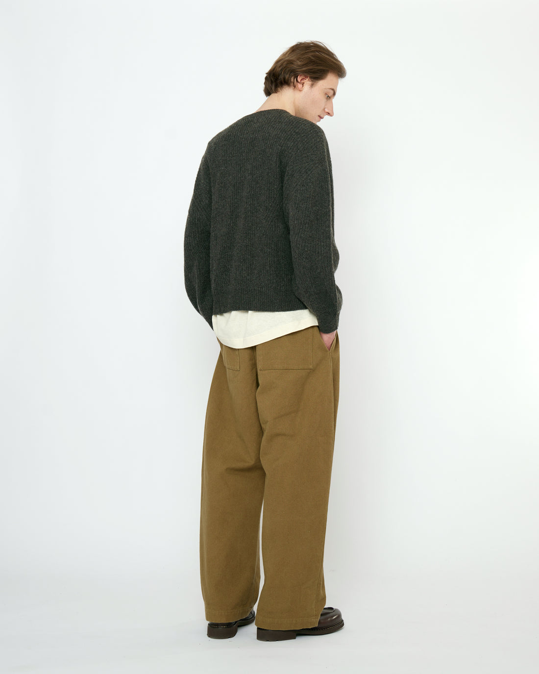 Signature Poet Sleeves Sweater - Yak Edition - Charcoal