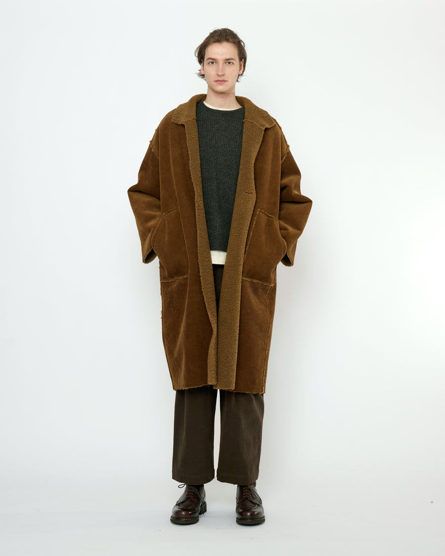Double Faced Corduroy Coat - FW25 - Sepia Brown