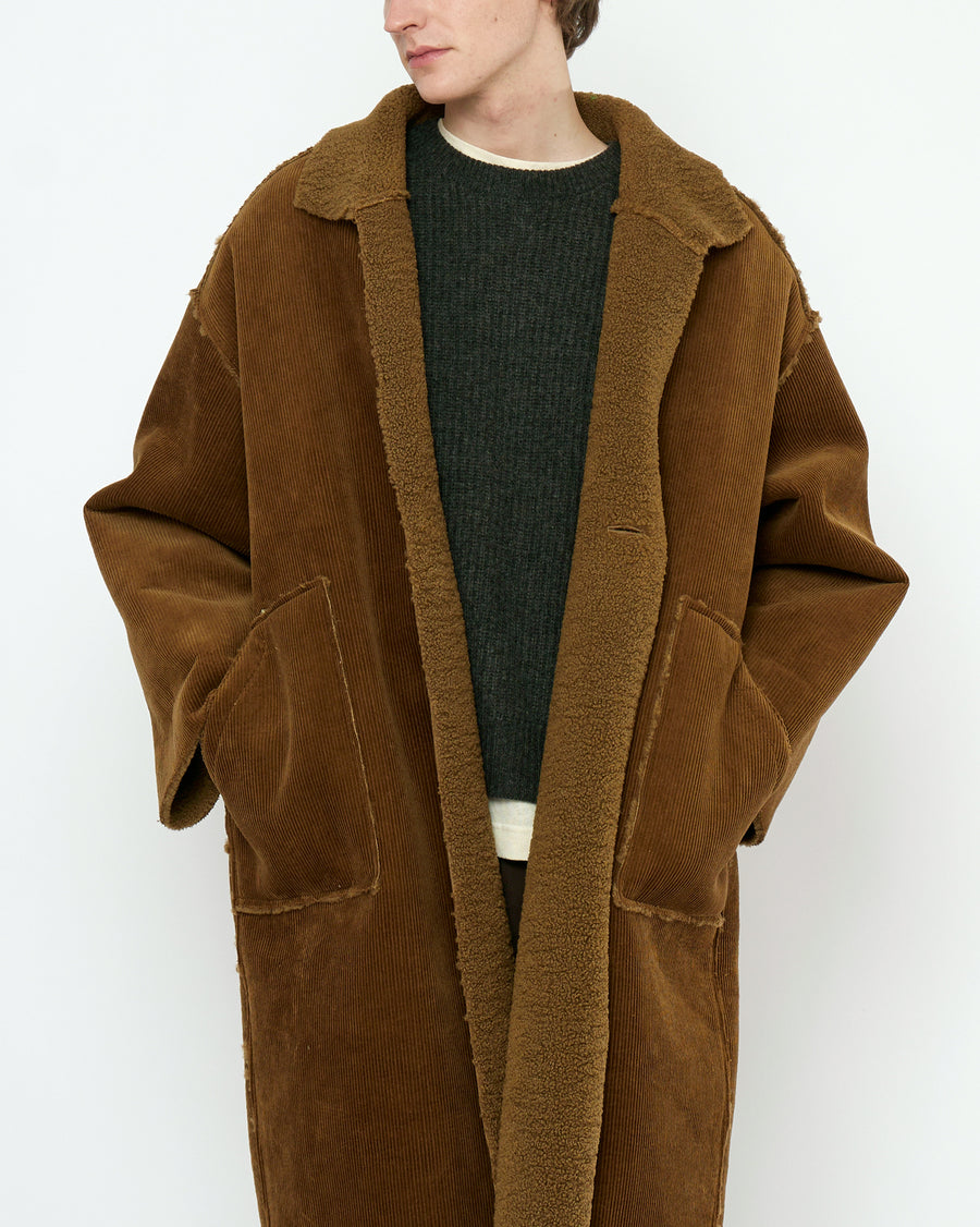 Double Faced Corduroy Coat - FW25 - Sepia Brown