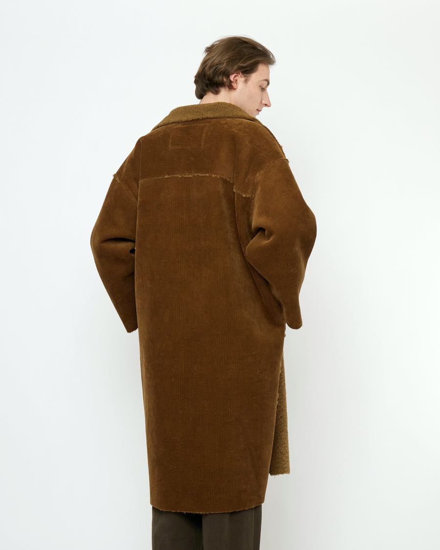 Double Faced Corduroy Coat - FW25 - Sepia Brown