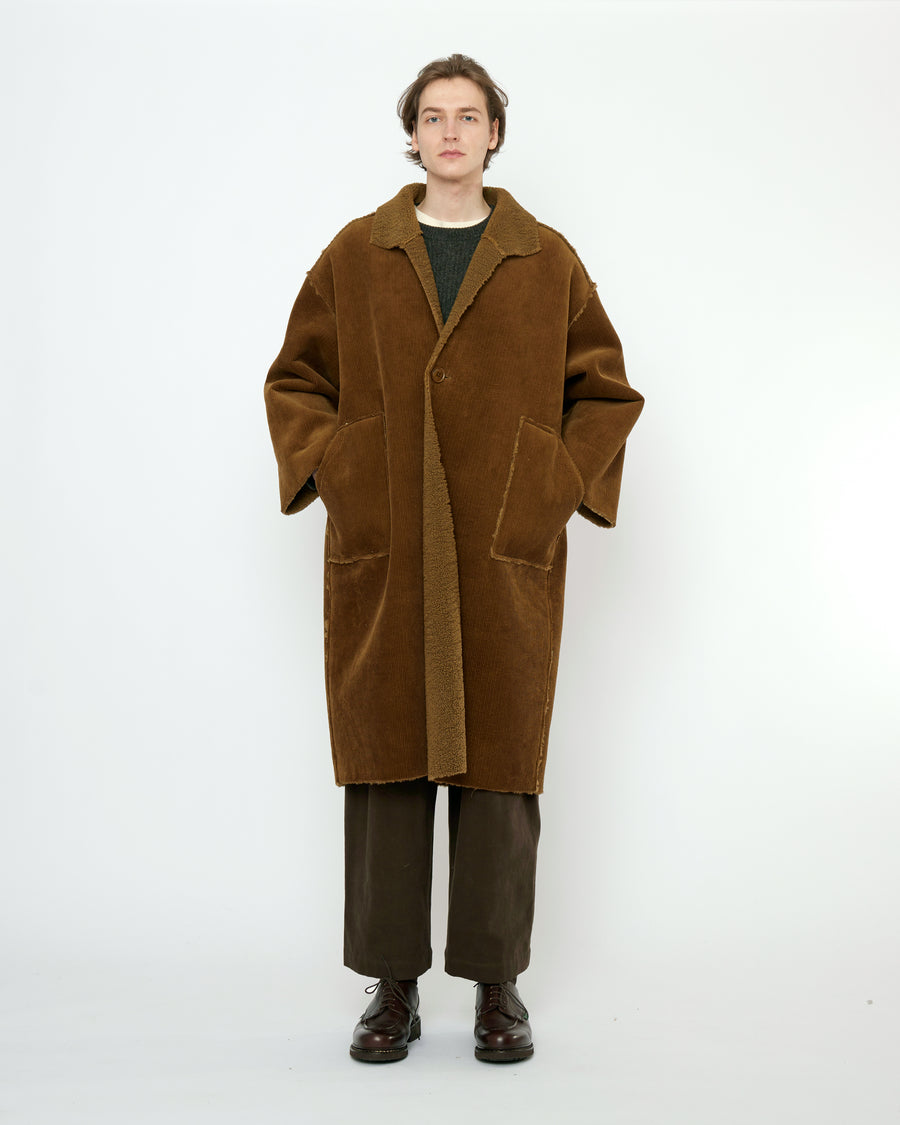 Double Faced Corduroy Coat - FW25 - Sepia Brown