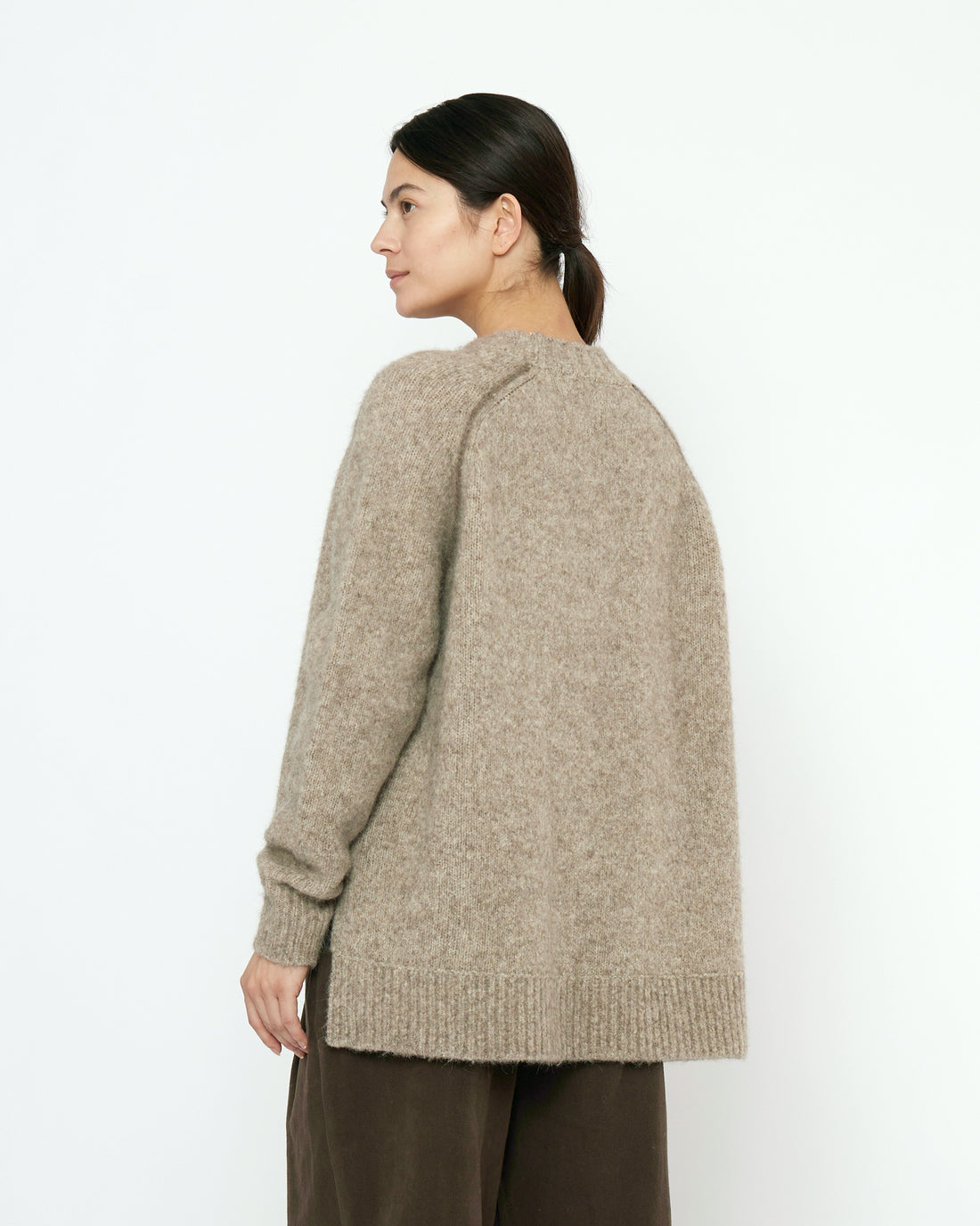 Rolled Seams Pullover - FW25 - Light Taupe