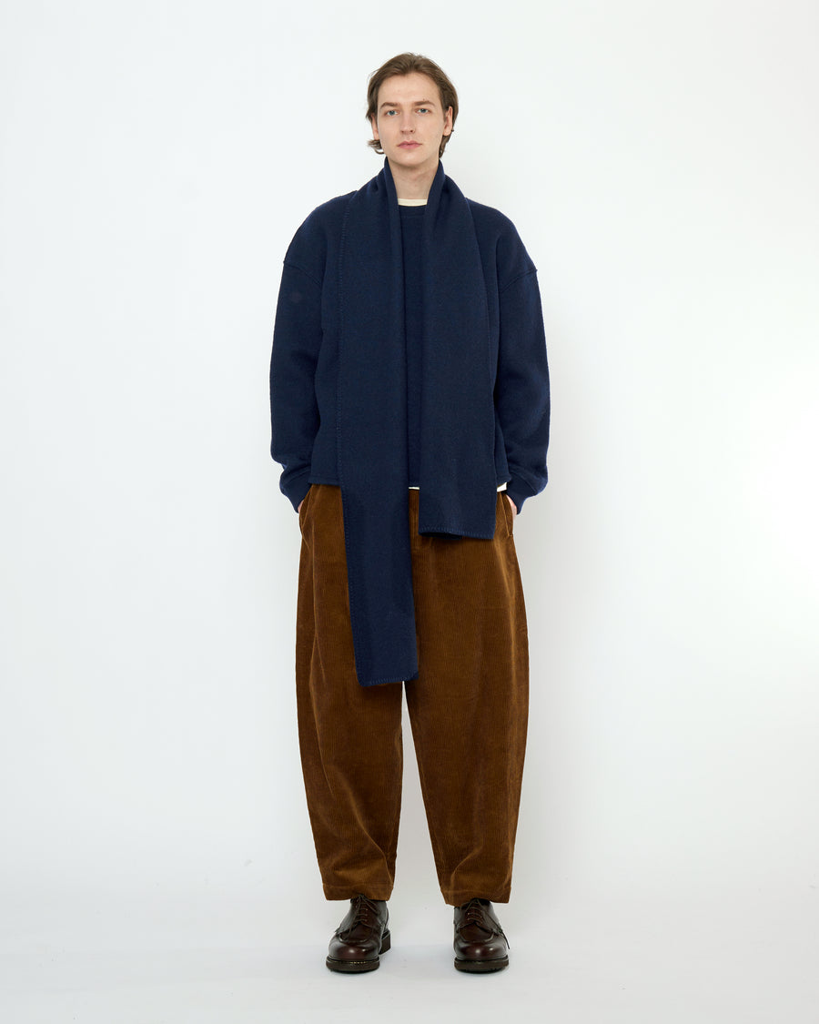 Long Scarf - Boiled Wool - FW25 - Navy