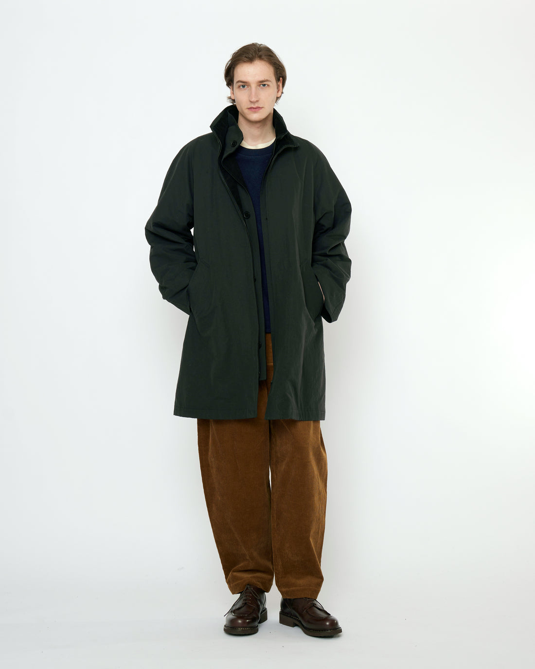 Double Collar Overcoat - FW25 - Black