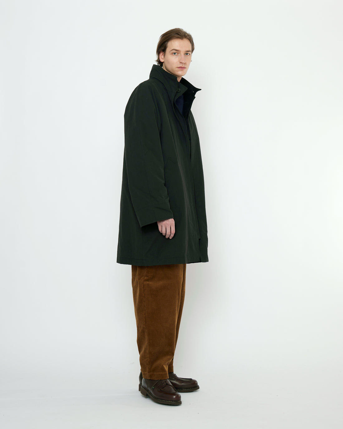 Double Collar Overcoat - FW25 - Black