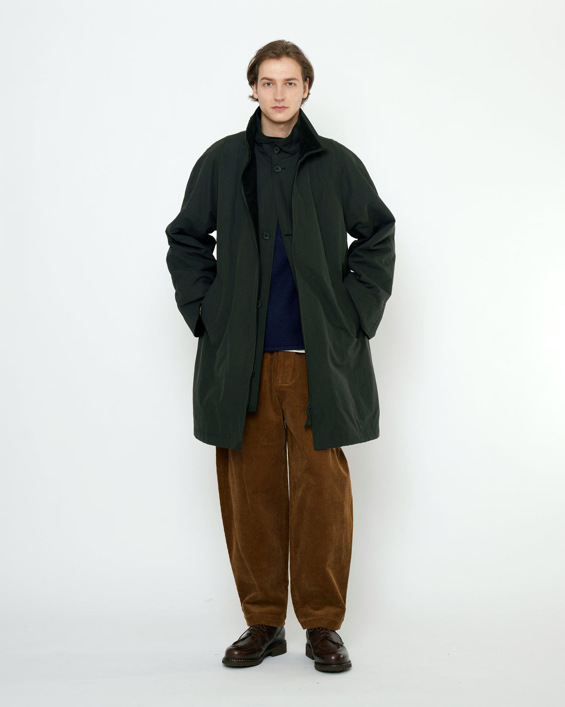 Double Collar Overcoat - FW25 - Black