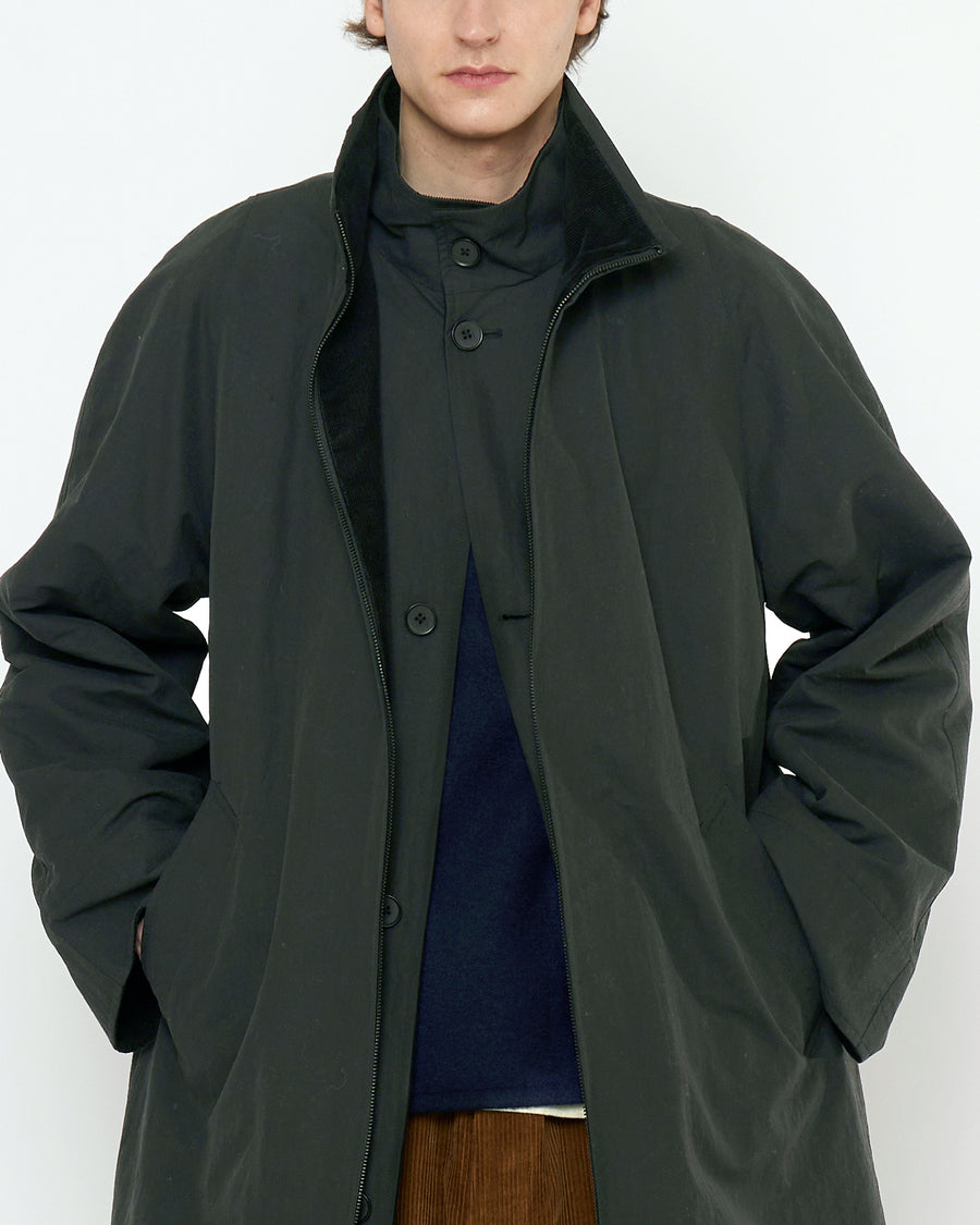 Double Collar Overcoat - FW25 - Black