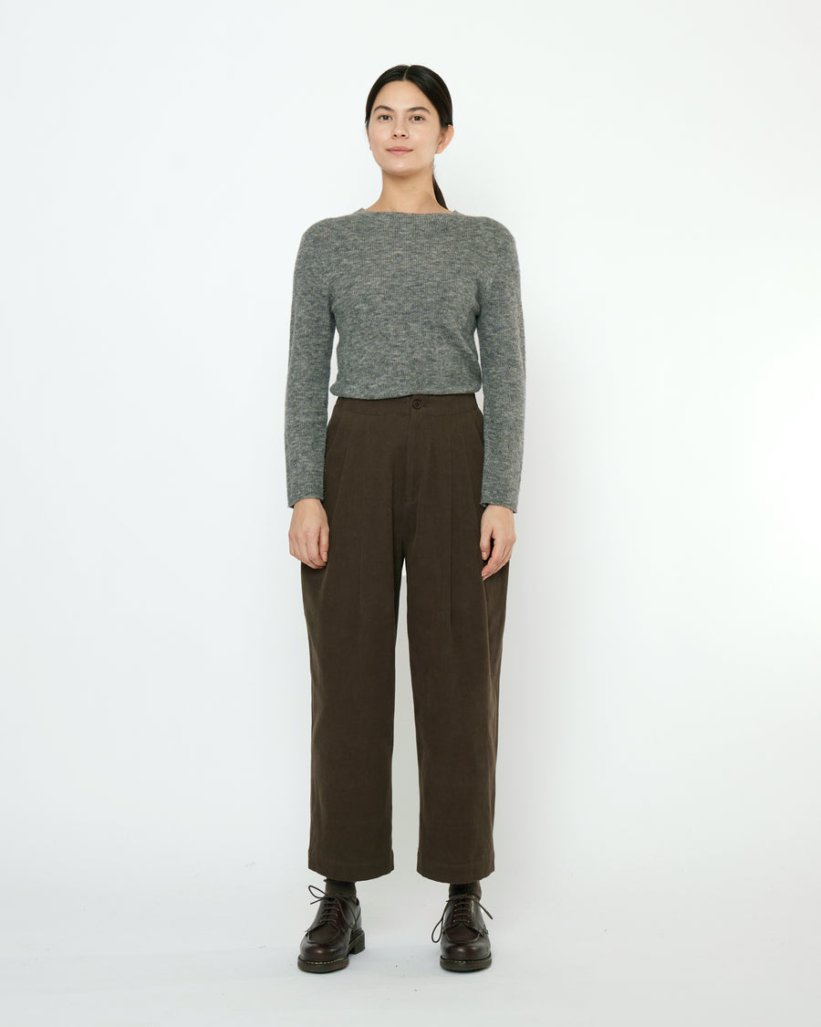 Signature Pleated Trouser - Fall Edition - Taupe Brown