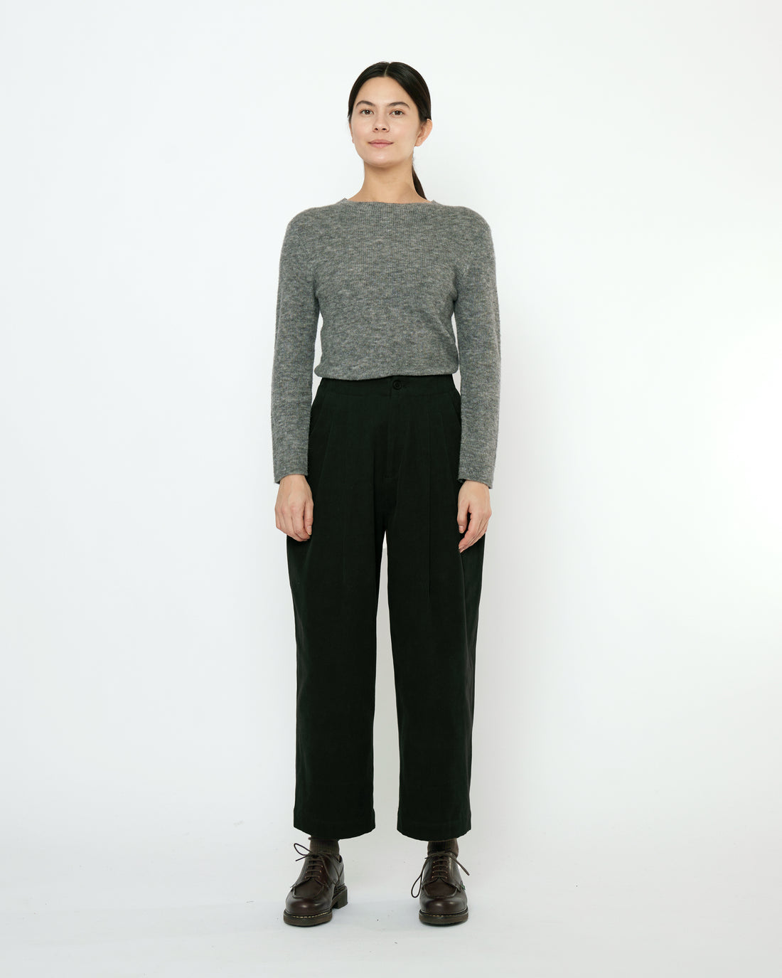 Signature Pleated Trouser - Brushed Canvas Edition - Black