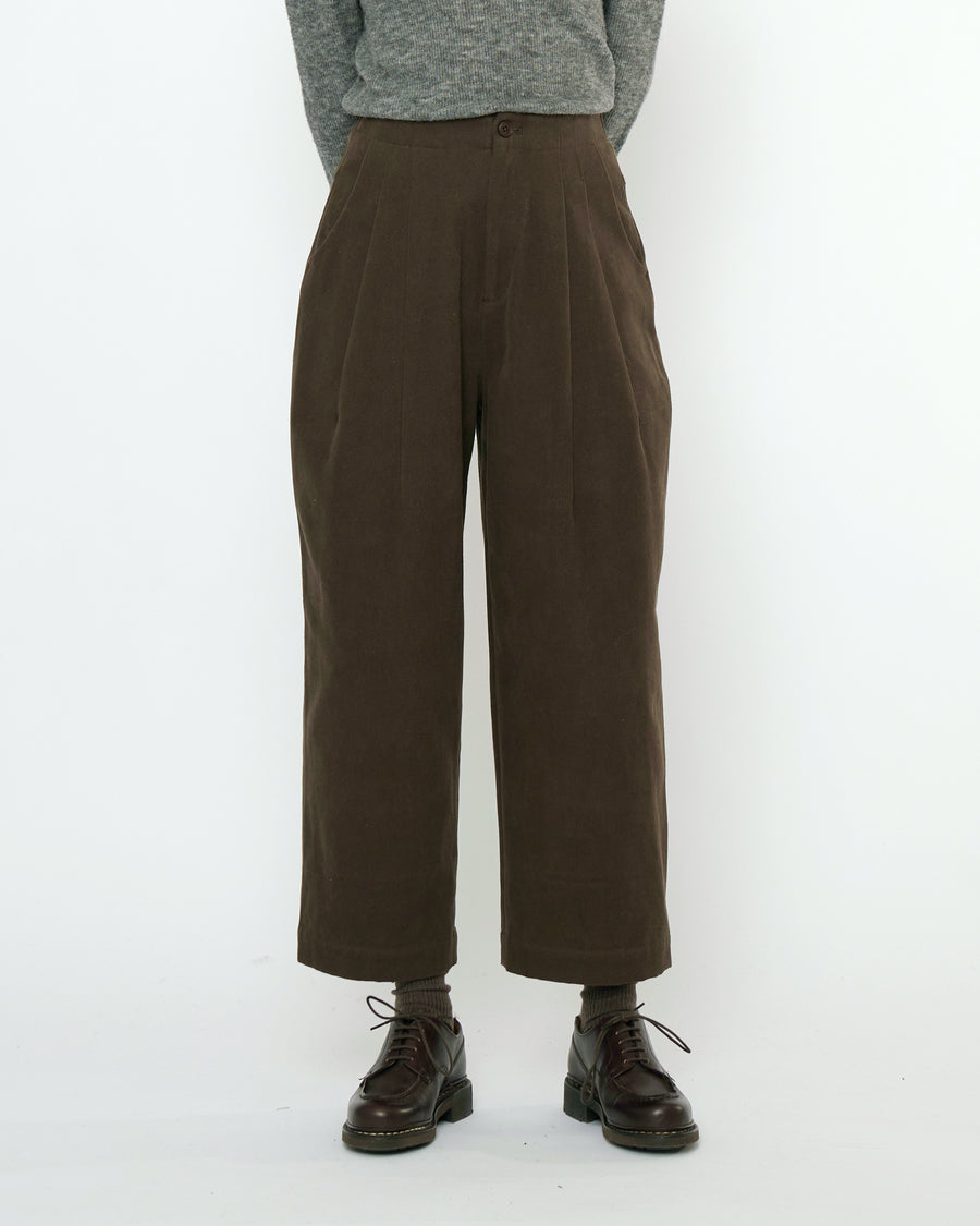 Signature Pleated Trouser - Fall Edition - Taupe Brown