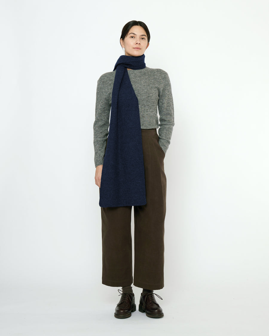Long Scarf - Boiled Wool - FW25 - Navy
