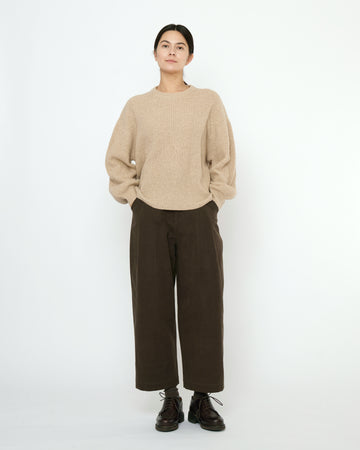 Signature Poet Sleeves Sweater - Yak Edition - Almond