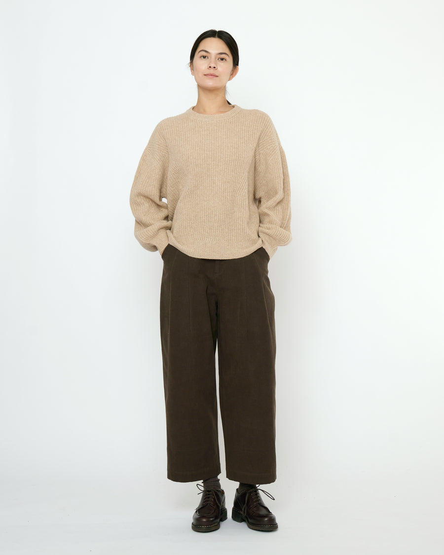 Signature Poet Sleeves Sweater - Yak Edition - Almond