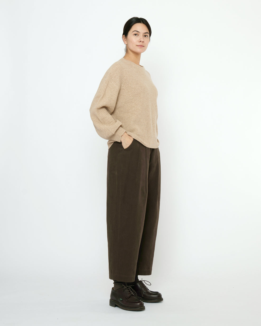 Signature Poet Sleeves Sweater - Yak Edition - Almond