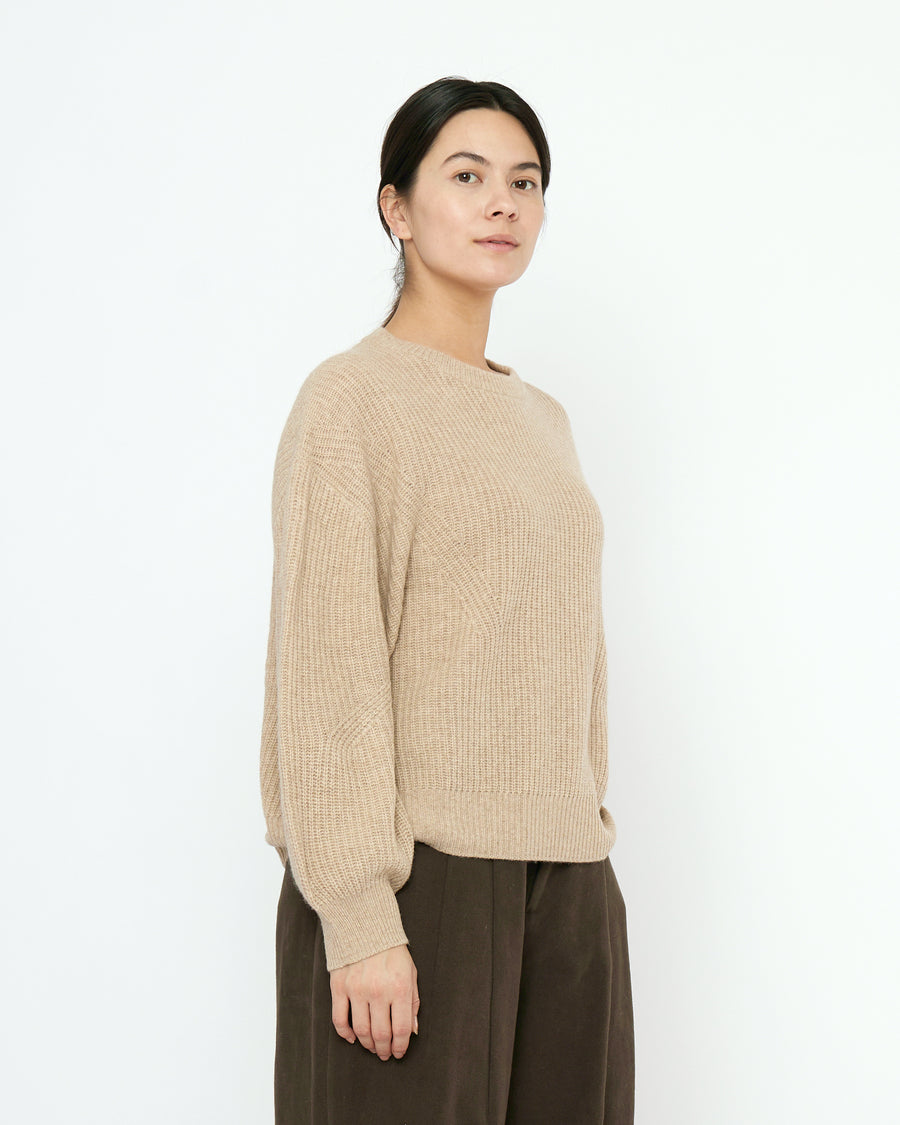 Signature Poet Sleeves Sweater - Yak Edition - Almond
