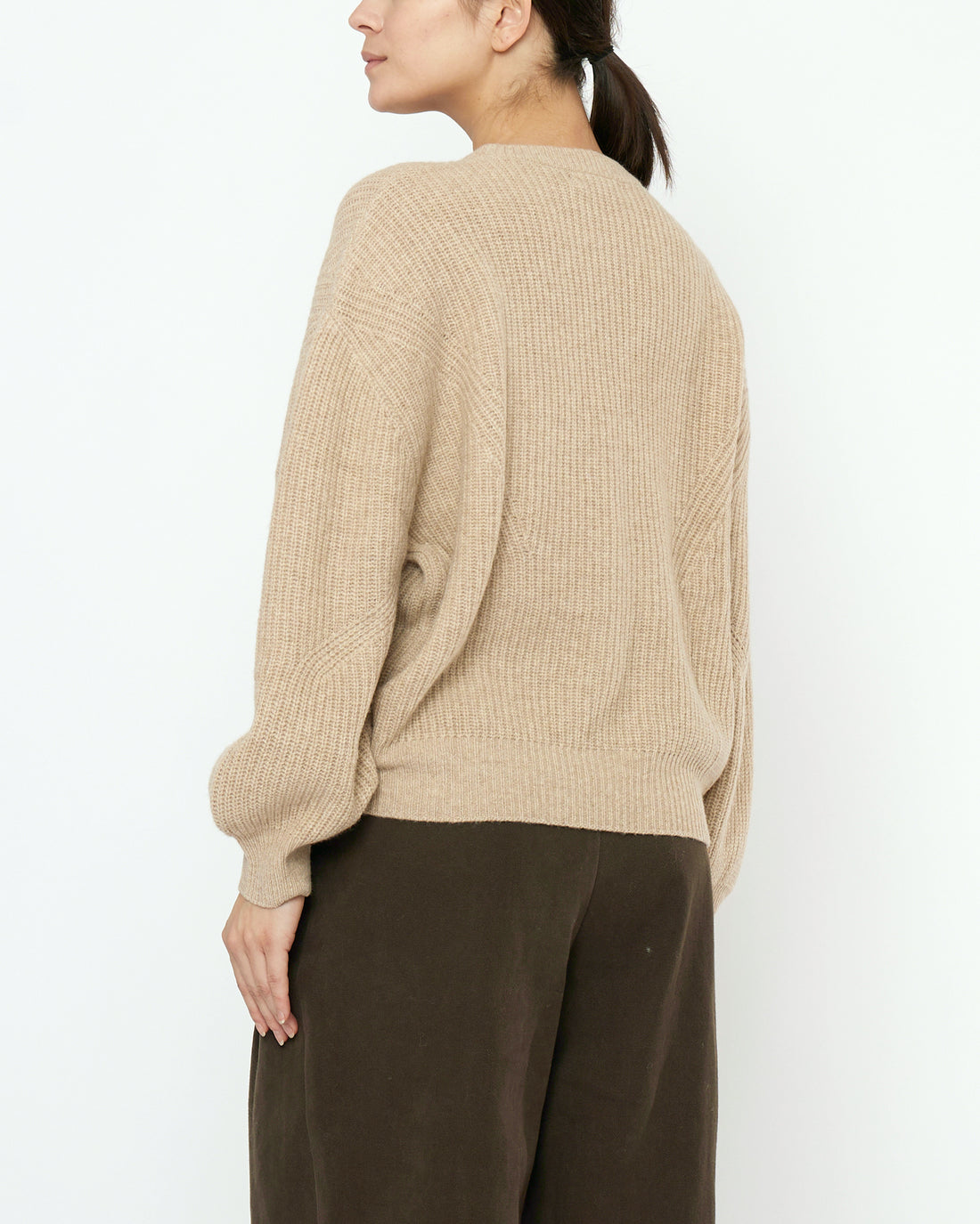 Signature Poet Sleeves Sweater - Yak Edition - Almond
