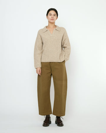 Collared V-Neck Jumper - FW25 - Dove