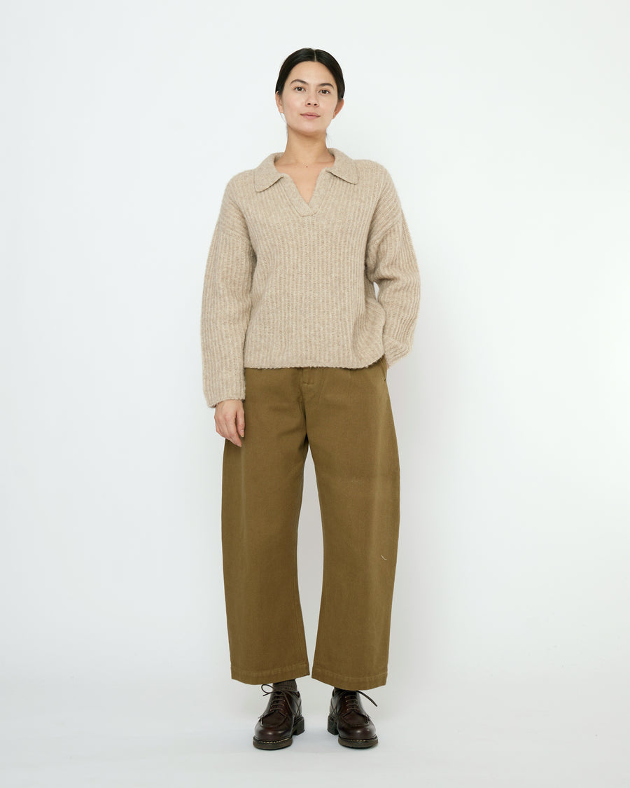 Collared V-Neck Jumper - FW25 - Dove