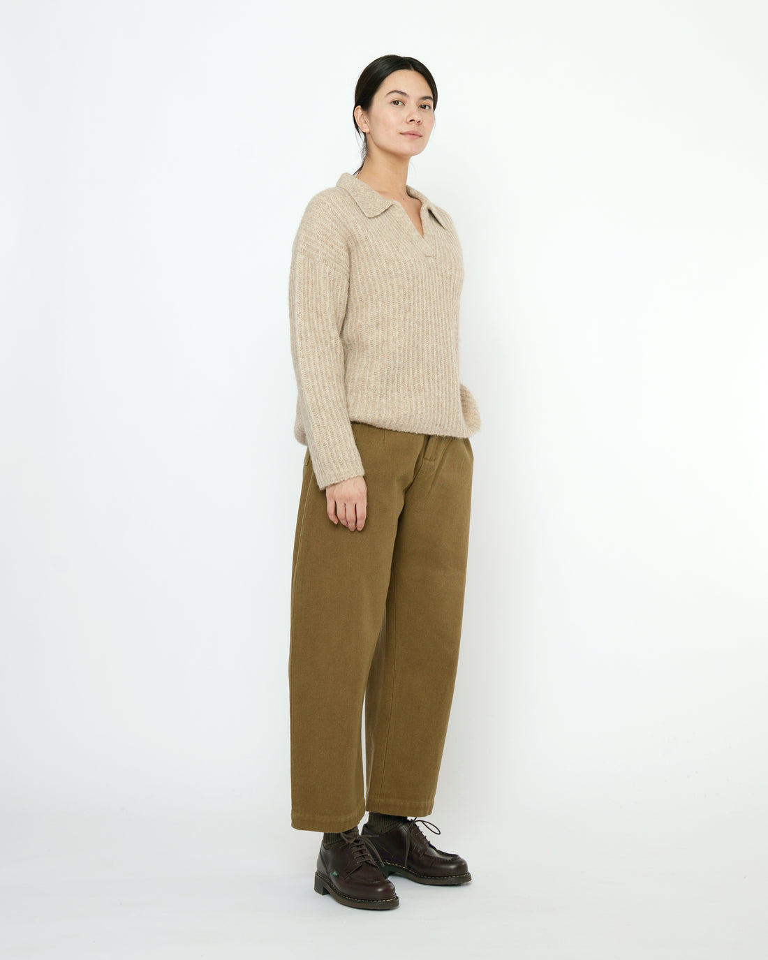 Collared V-Neck Jumper - FW25 - Dove
