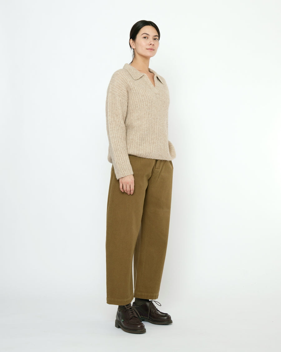 Collared V-Neck Jumper - FW25 - Dove
