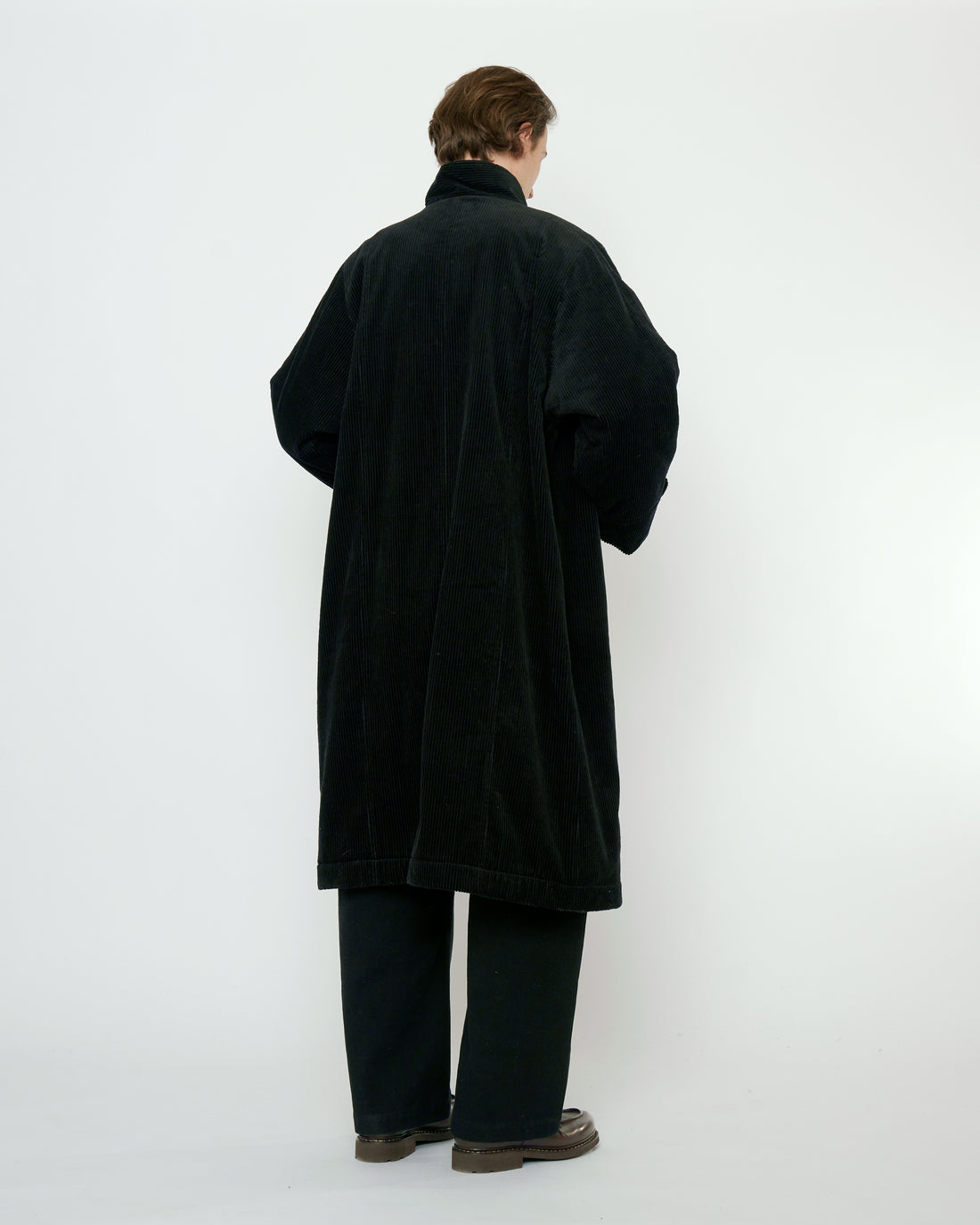 Padded Corduroy Fleece Coat - FW25 - Black