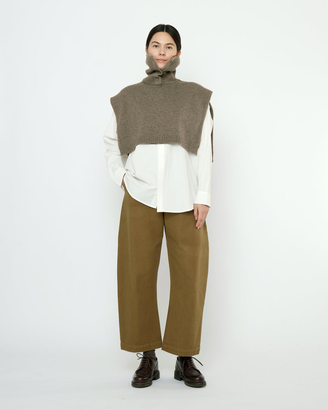 Knit Turtleneck Vest - FW25 - Taupe