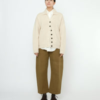 Chunky Collared Cardigan - FW25 - Antique White