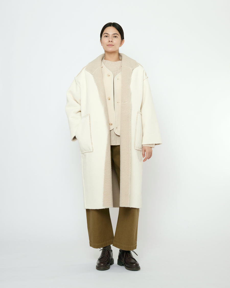 Double Faced Corduroy Coat - FW25 - Off-White