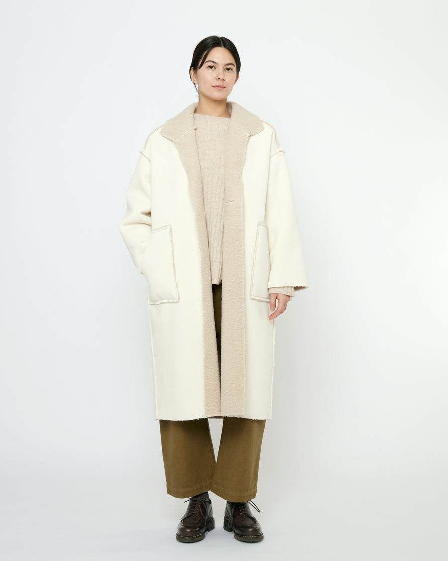 Double Faced Corduroy Coat - FW25 - Off-White