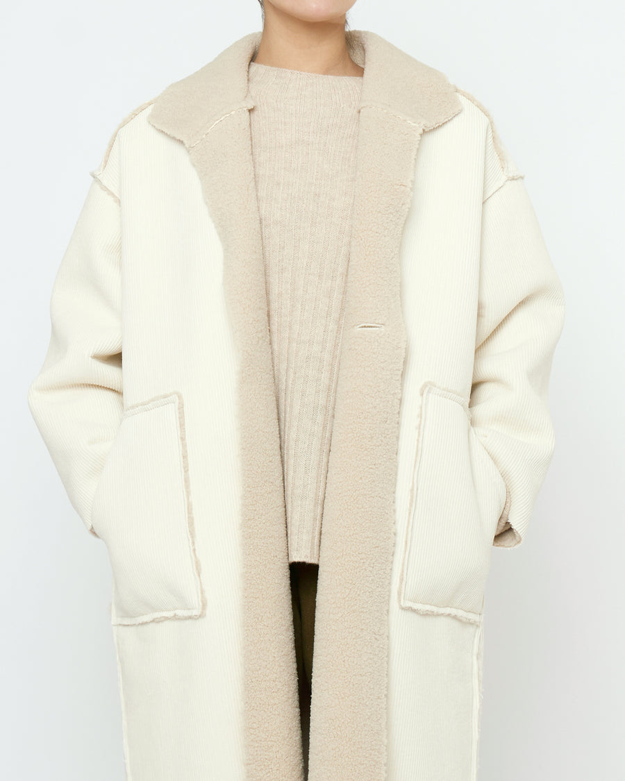 Double Faced Corduroy Coat - FW25 - Off-White